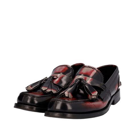 prada spazzolato leather tasselled loafers|Women's Lace.